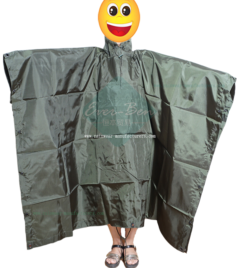 Nylon Poncho|Waterproof Raincape for army|Heavy Duty Rain Poncho